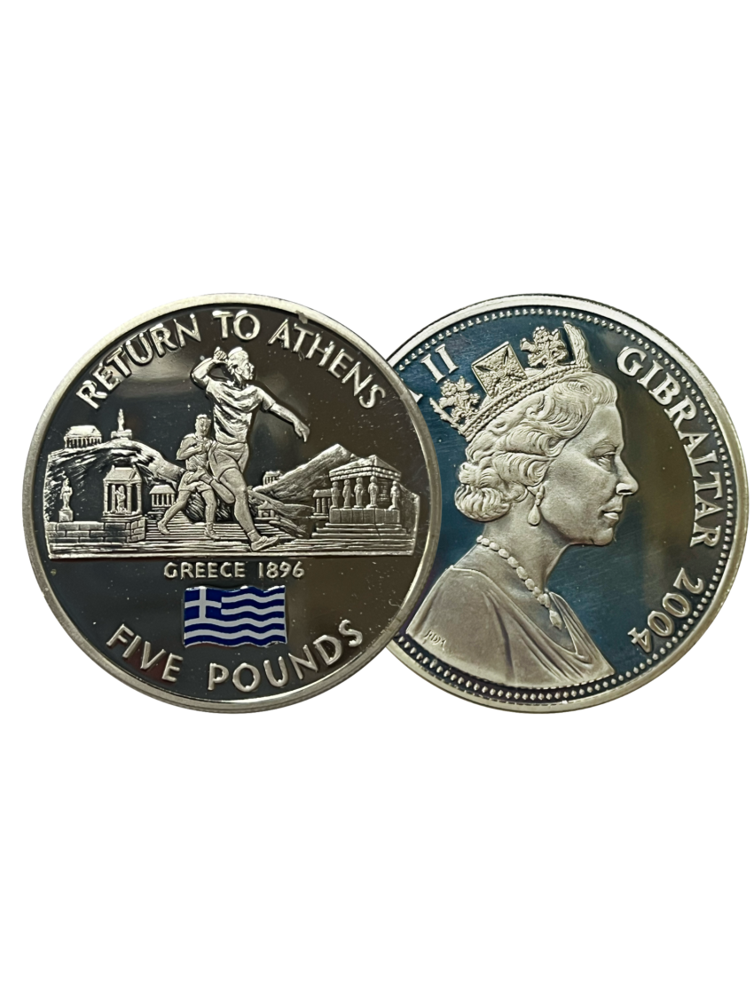 £5 Silver Proof Return to Athens - Greece 1896
