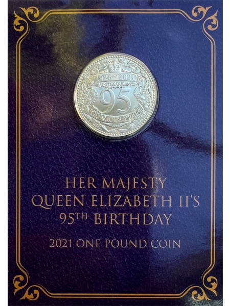 2021 UNC £1 Queen Elizabeth II 95th Birthday Card