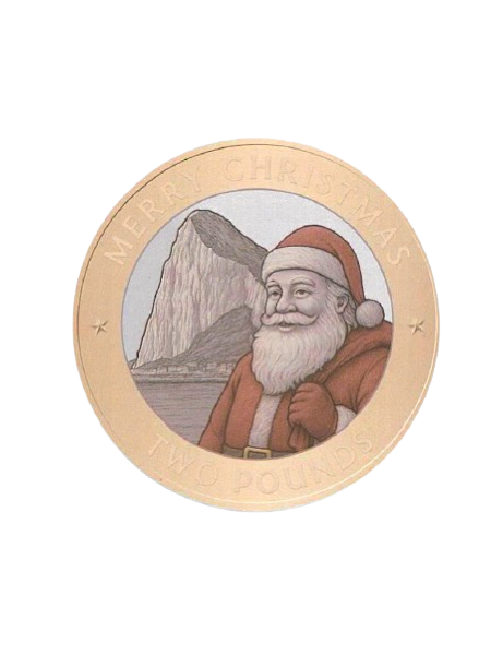 2025 Limited Edition Christmas £2 BU Colour Coin Card