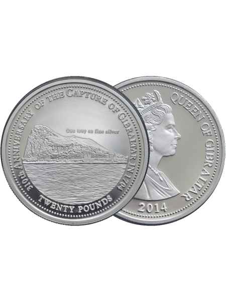 Fine Silver £20 Capture of Gibraltar