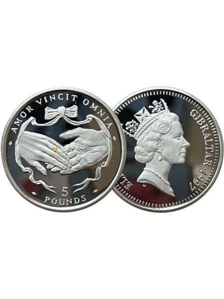 Silver Proof £5 Golden Wedding Anniversary