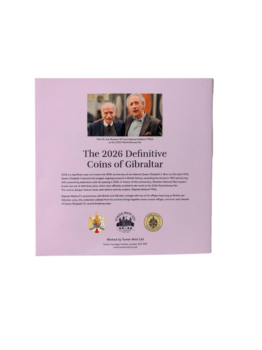 2026 Limited Edition Gibraltar Currency Coin Collection - 100th Anniversary of Queen Elizabeth II
