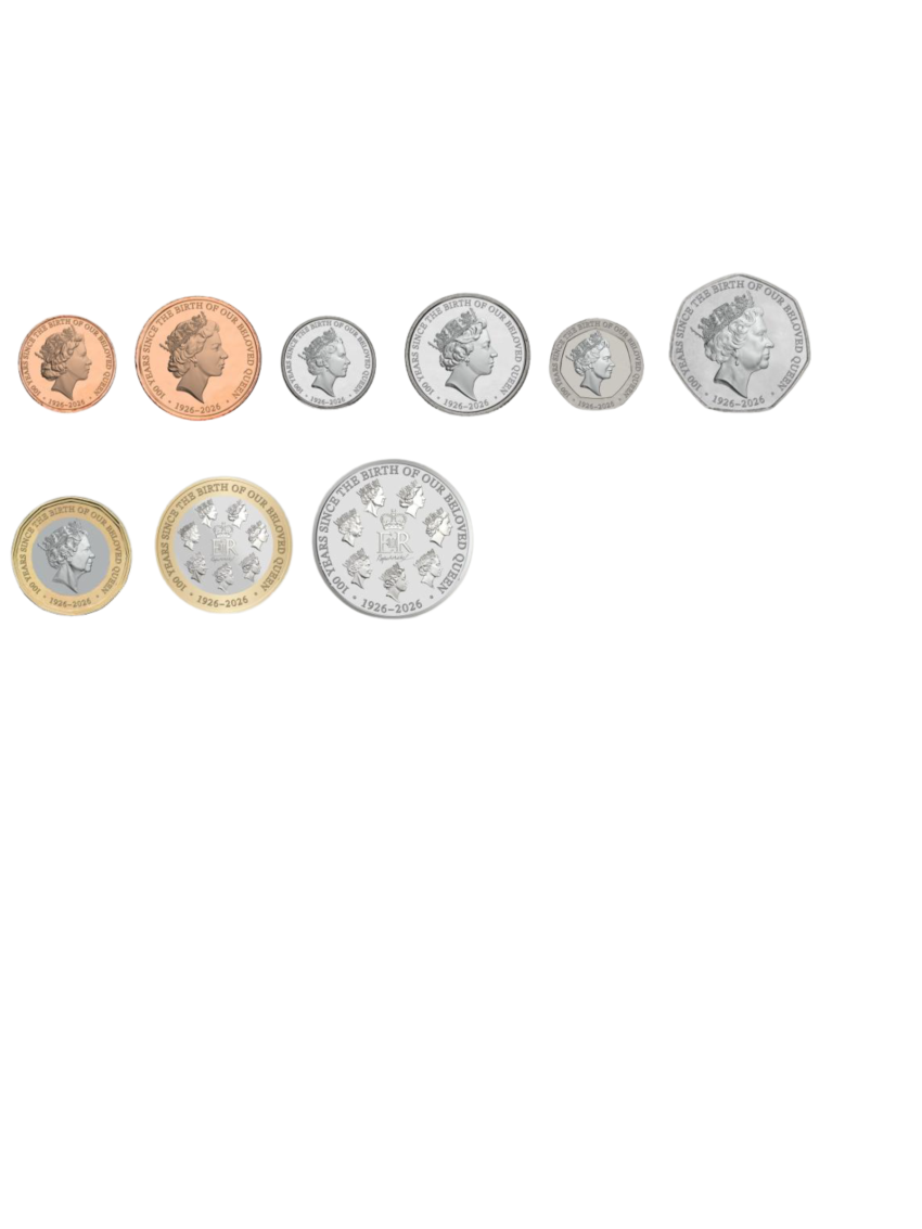 2026 Limited Edition Gibraltar Currency Coin Collection - 100th Anniversary of Queen Elizabeth II