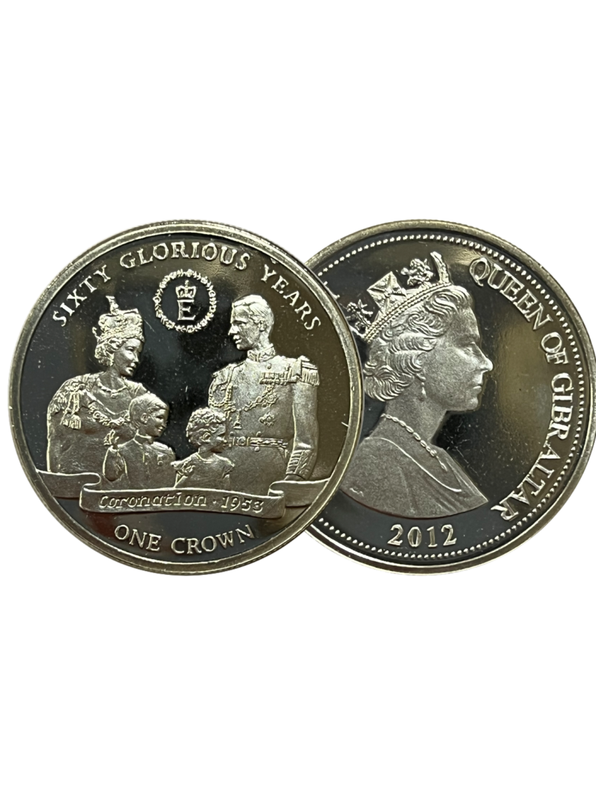 2012 Silver Plated One Crown Sixty Glorious Years - Coronation 1953
