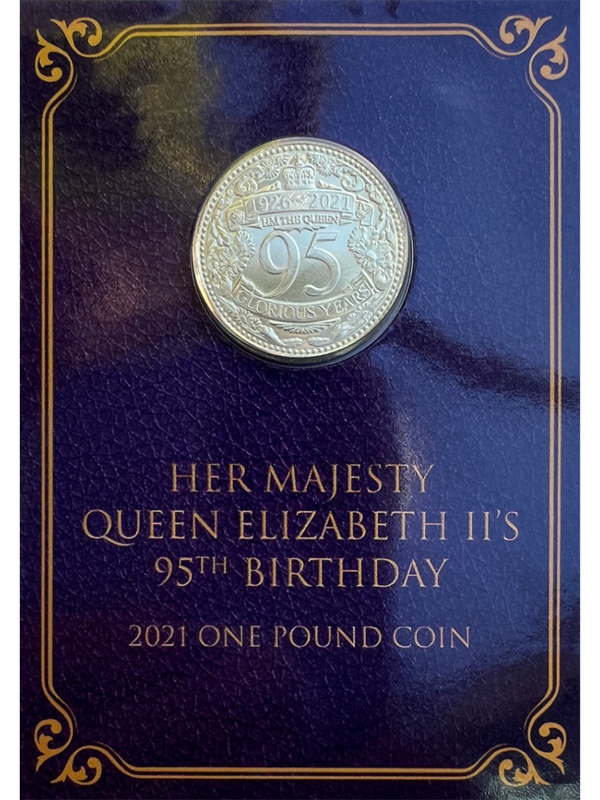 2021 UNC £1 Queen Elizabeth II 95th Birthday Card