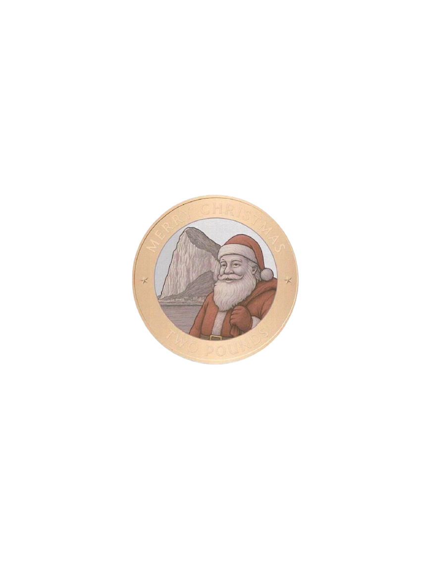 2025 Limited Edition Christmas £2 BU Colour Coin Card