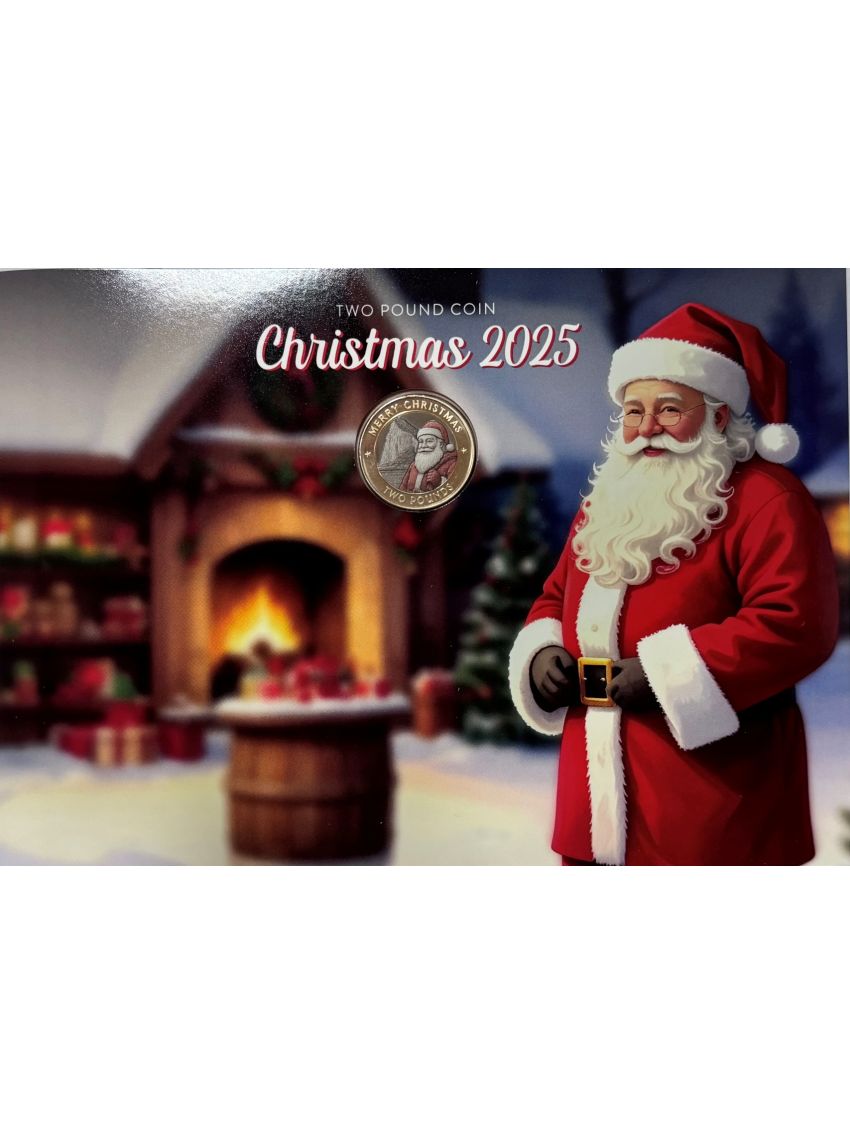 2025 Limited Edition Christmas £2 BU Colour Coin Card