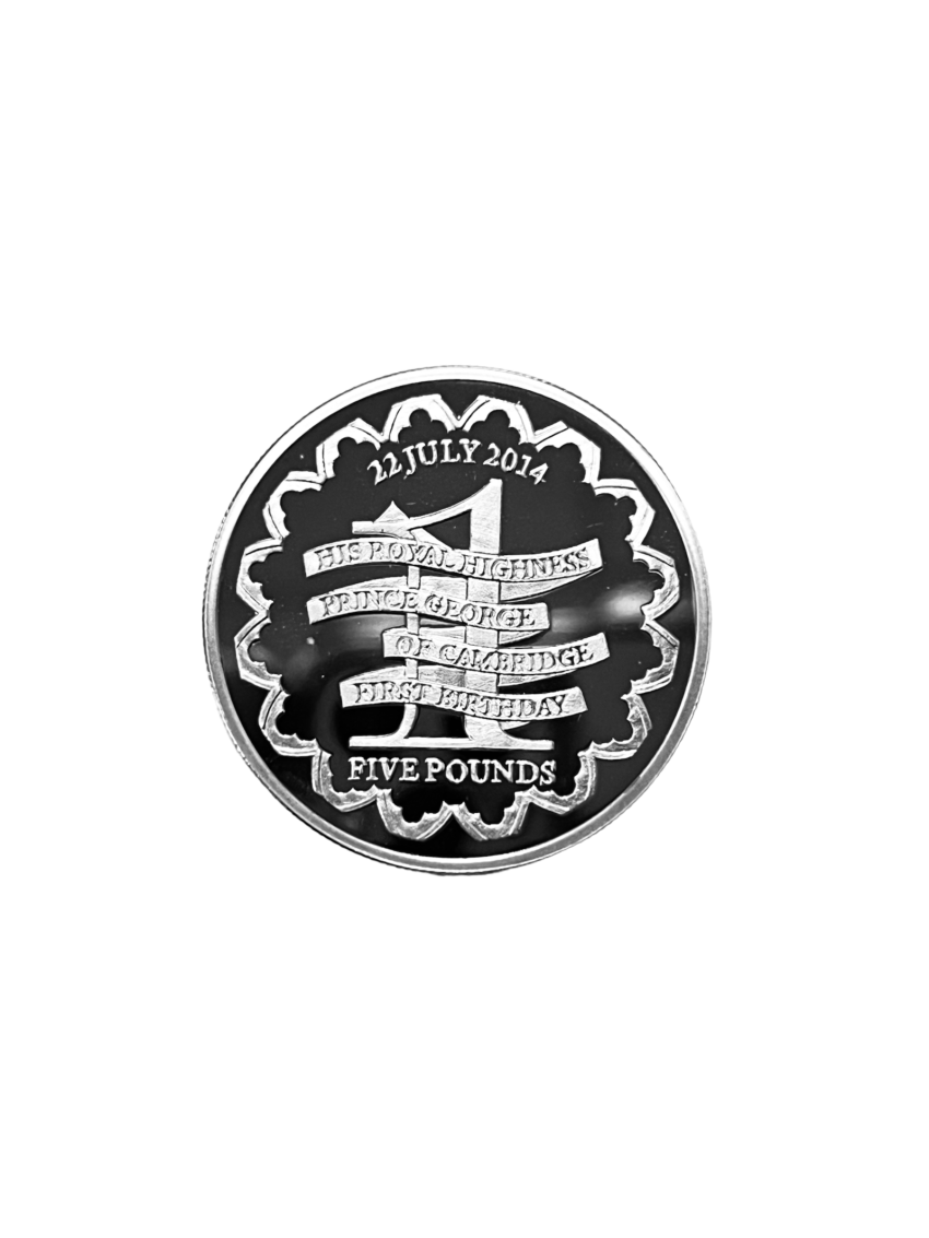 Silver Proof £5 First Birthday of Prince George of Cambridge 