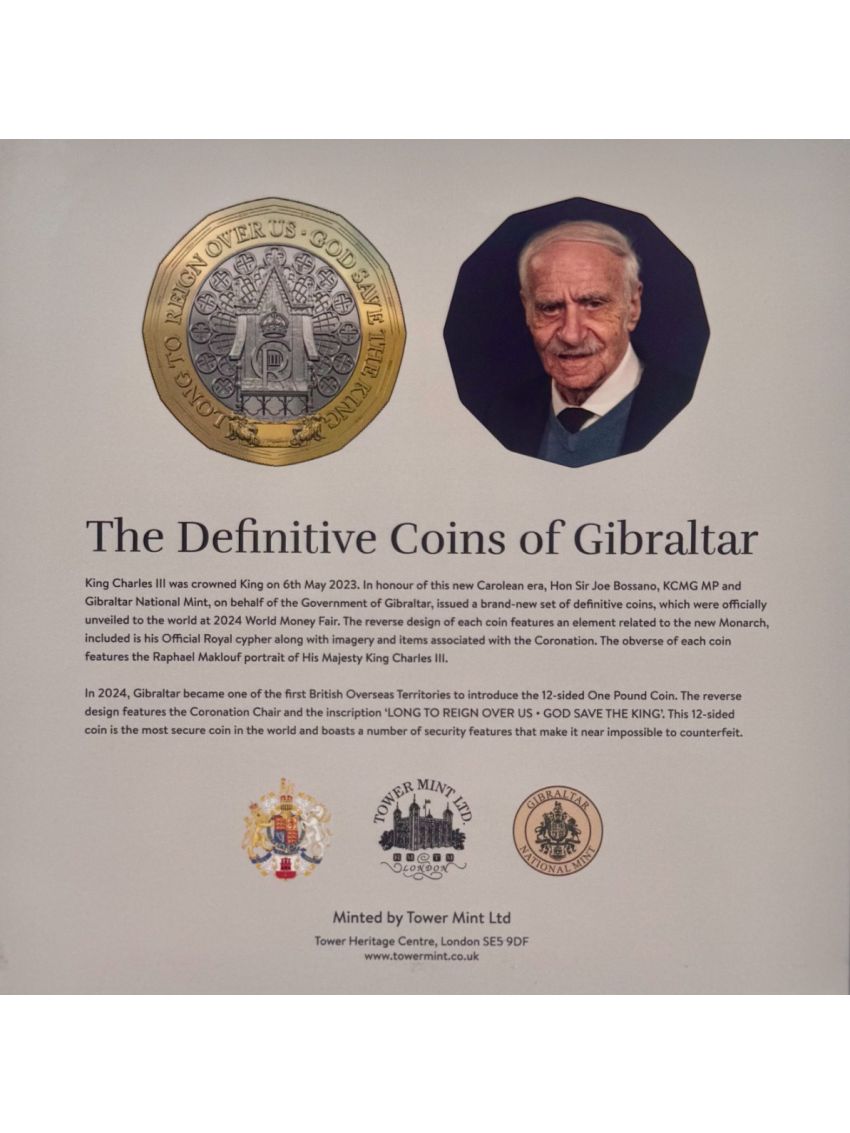 2024 Limited Edition Gibraltar Currency Coin Collection - King Charles III Coronation