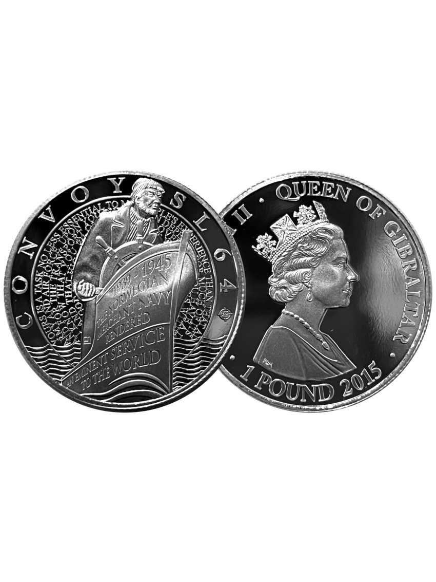 Fine Silver £1 Convoy SL64 - Merchant Navy