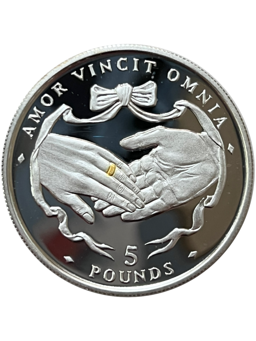 Silver Proof £5 Golden Wedding Anniversary