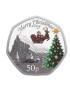 2025 Limited Edition Christmas 50p BU Colour Coin Card