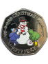 Limited Edition 2023 BU 50p Snowman Coloured Coin & Card